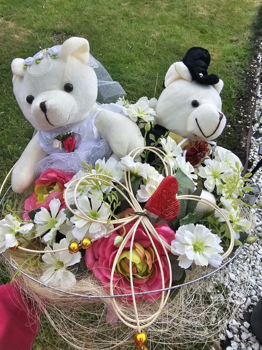 Bukiet z maskotkami / Młoda Para / Prezent na ślub