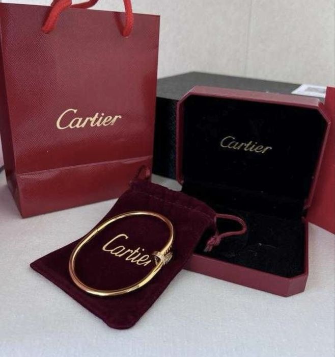 Zlota bransoletka cartier gwóźdź krysztalki kmpl