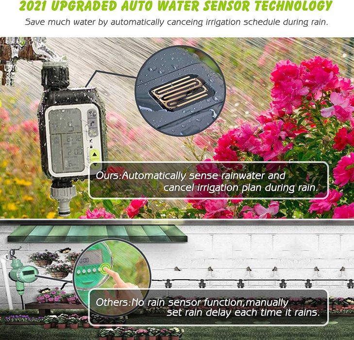 (NOVO) Programador de rega automática para jardim, 3 programas