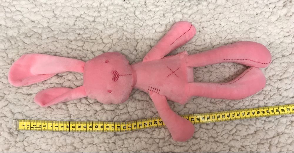 Króliczek różowy przytulanka niemowleca śliczna słodka