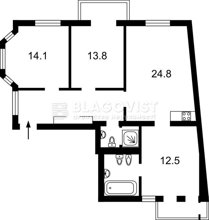 4+-rooms apartment apartment by the address st. Kitoboynaya (area 94 m²) - Atlanta.ua - photo 22