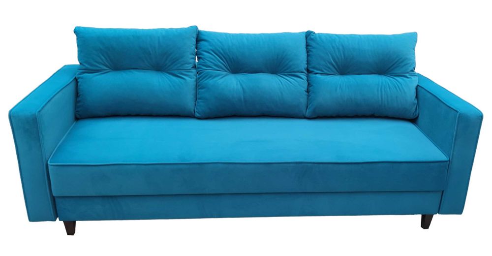 Kanapa Sofa Guzik -Pasy elastyczne + Sprężyna Bonell , . Premium
