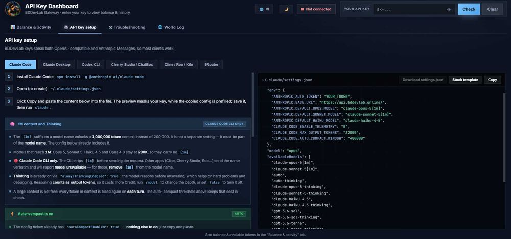API ключ Claude / GPT Codex | Claude Code | Codex CLI | Токени