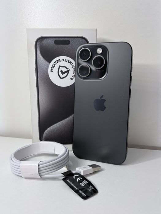 Dowód Zakupu! IPHONE 15 PRO, Jak Nowy, 128GB