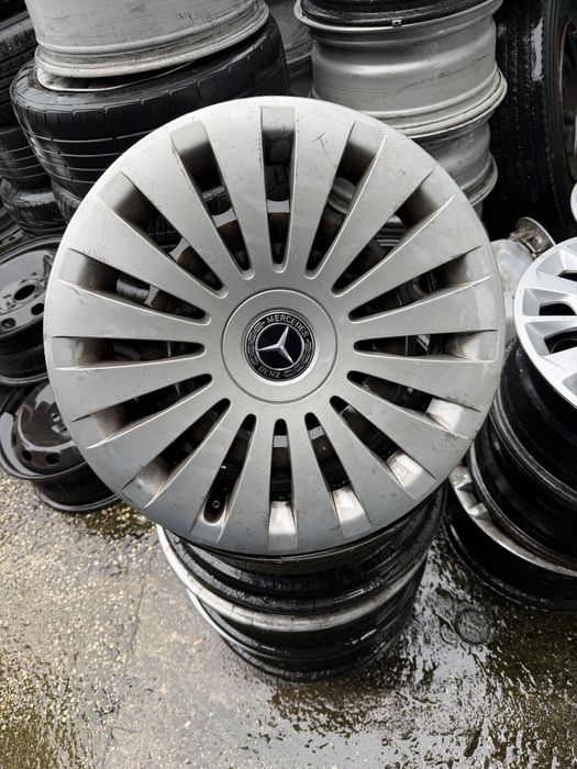 Jantes originais em ferro 17 Mercedes 5x112 com tampão