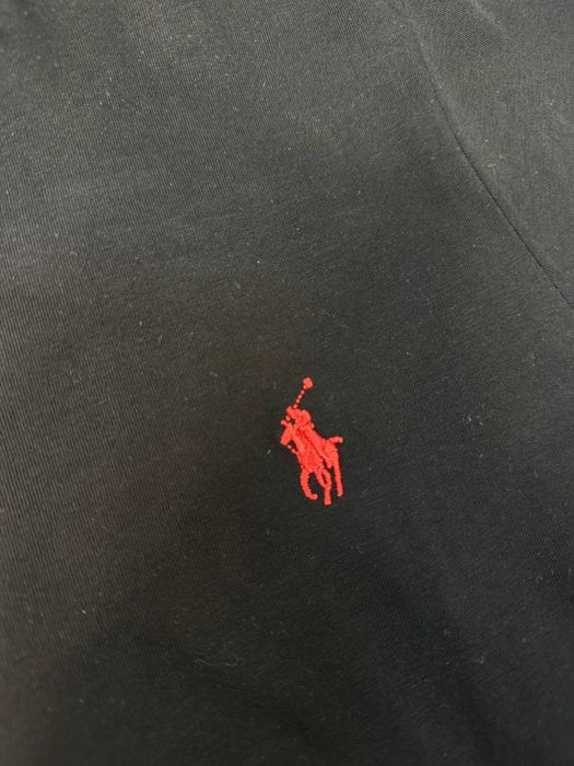 Футболка Поло чорна/Чоловіча футболка Ralph Lauren/