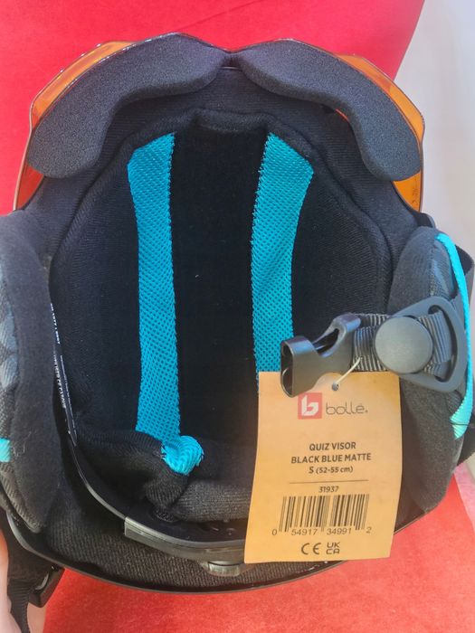outlet kask narciarski bollé quiz visor s 52-55 cm czarny mat z wizjerem