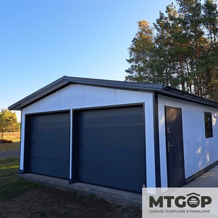 Garaż ocieplany z płyty warstwowej 5,8x 6m Olsztyn