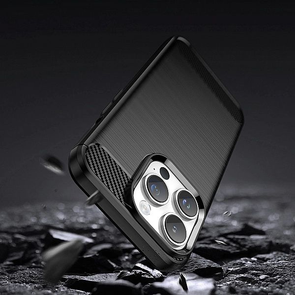 Carbon Case etui iPhone 14 Pro elastyczny żelowy pokrowiec na tył plec