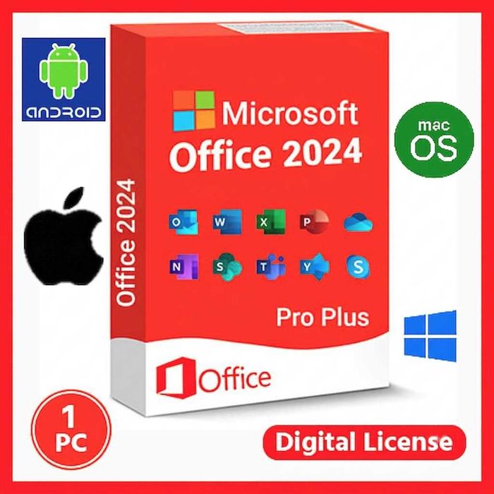 Ключ Microsoft Office 2024 PRO ‼️ ПК/Mac. Офіс: Word/Excel/PowerPoint