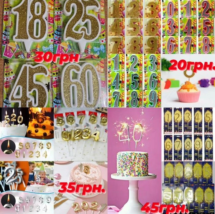 Свічки для торта