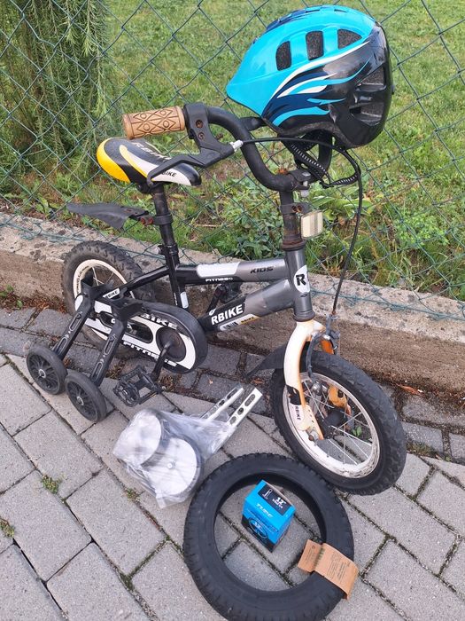 Sprzedam rowerek, kask S, podpórki,  zapasowa  nowa opona itd