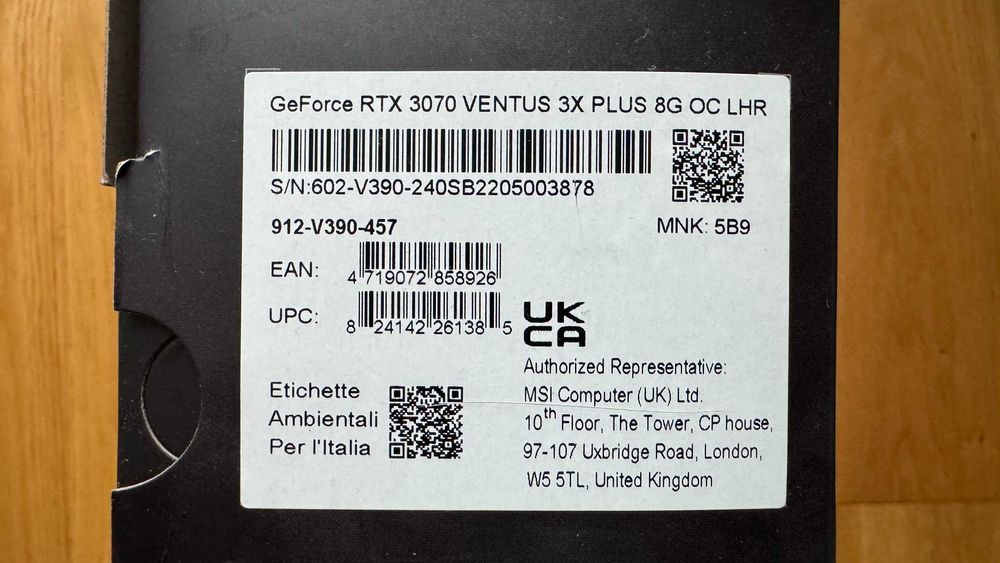 Karta graficzna MSI RTX 3070 VENTUS 3X PLUS OC 8GB