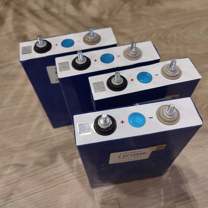 Железофосфатные аккумуляторы Liitokala 3,2 вольта 105А 4шт б/у