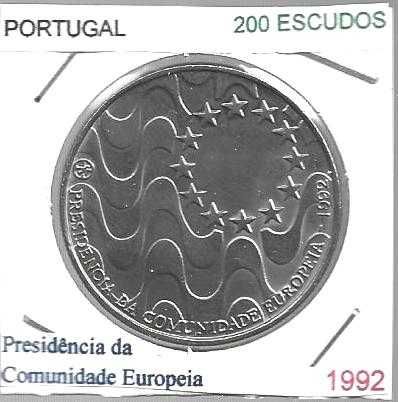 Presidência da Comunidade Europeia - - - 200$00 - 1992 - - - - - Moeda