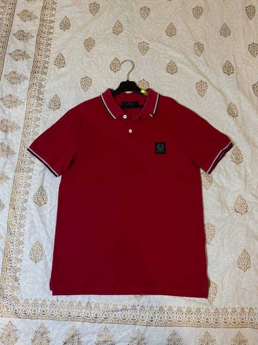 Belstaff поло оригинал красное M хлопок England стиль