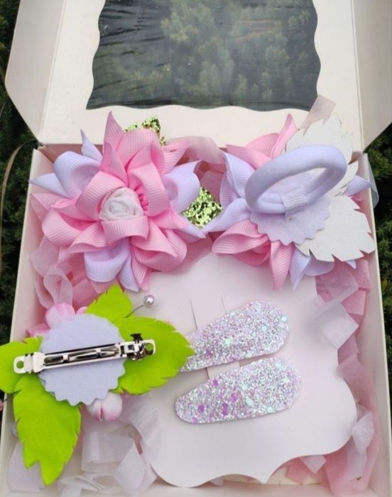 Резинки заколки бантики повязки ободки ручной работы