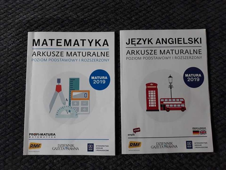 Arkusze maturalne angielski i matematyka, poziom podst i rozszerzony