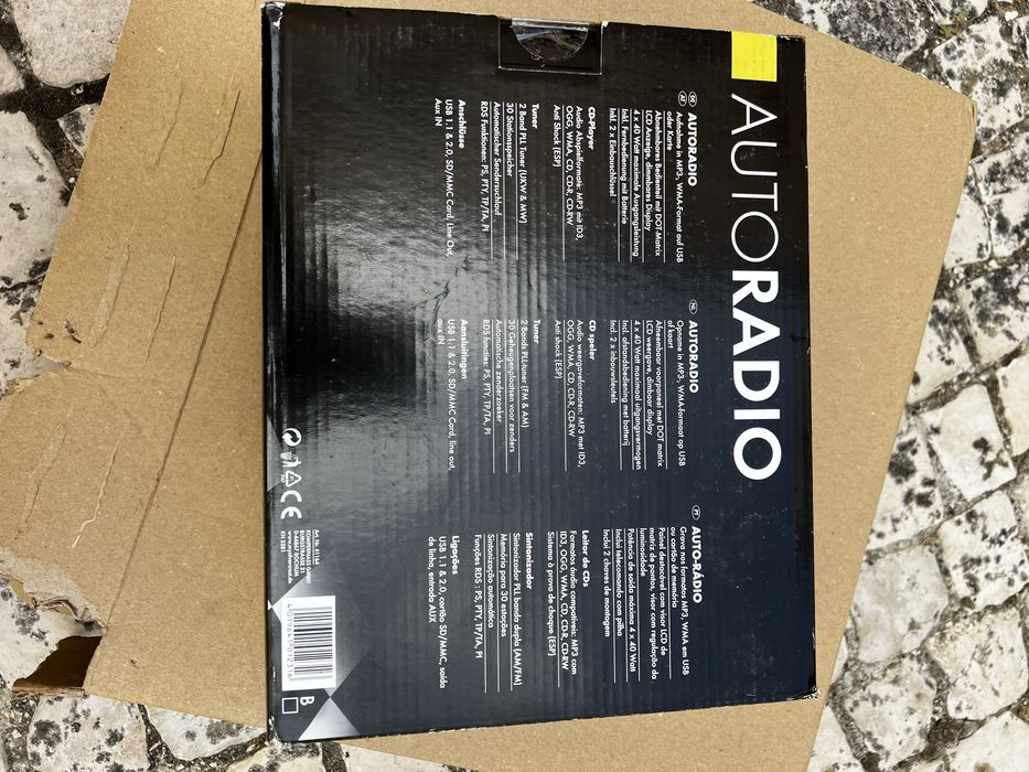 Auto-rádio SilverCrest CD/MP3 USB SD – Novo, nunca usado