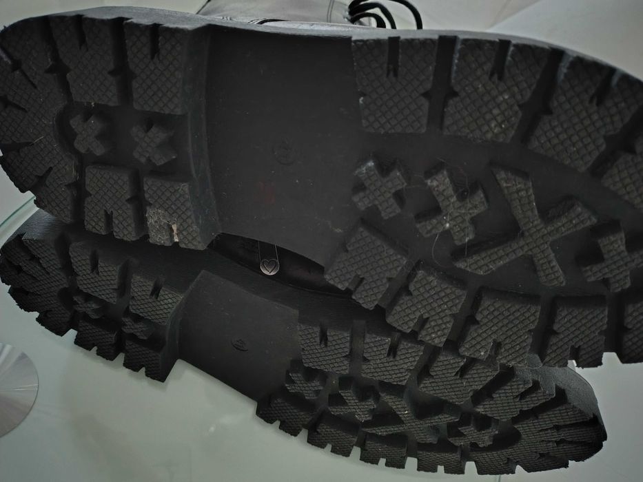 Trapery zimowe MARCO TOZZI Czarne trzewiki skórzane Nowe