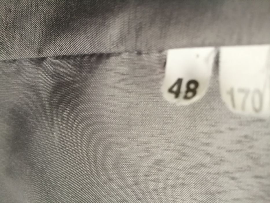 Garnitur, marynarka spodnie, 48/170 M L szary, popiel, antracyt