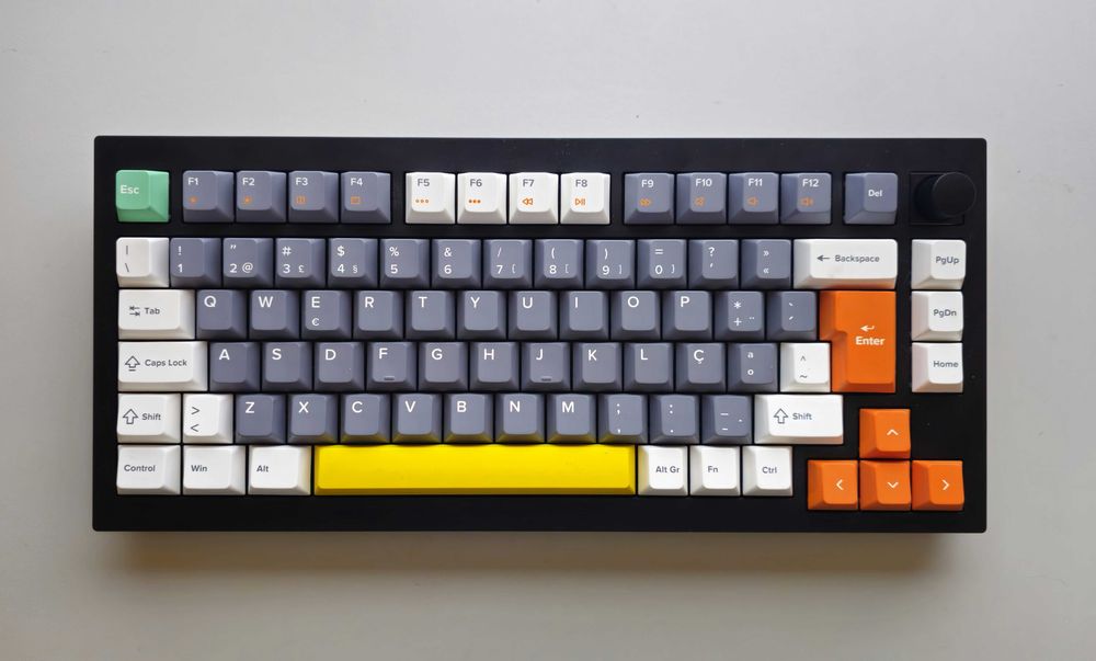 Teclas PT ISO Yuzu Keycaps compatíveis com Keychron Q1/V1