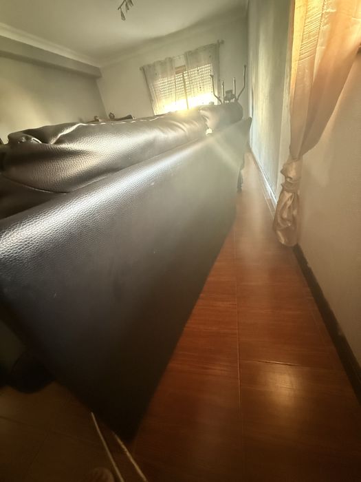 Sofá De Pele Preto