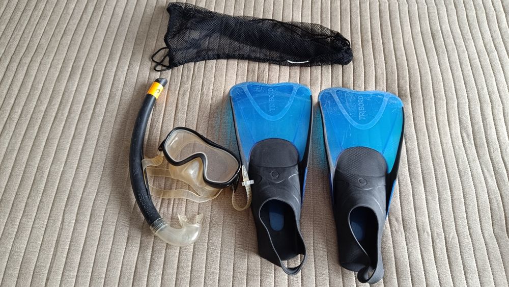 Maska i płetwy 25-26cm dla dzieci Tribord