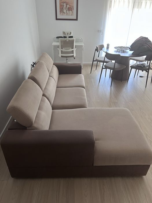 Sofá de 3 lugares com Chaise Lounge