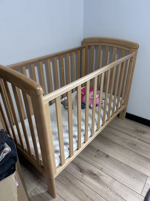 Łóżeczko Troll Nicole naturalne drewniane 120/60