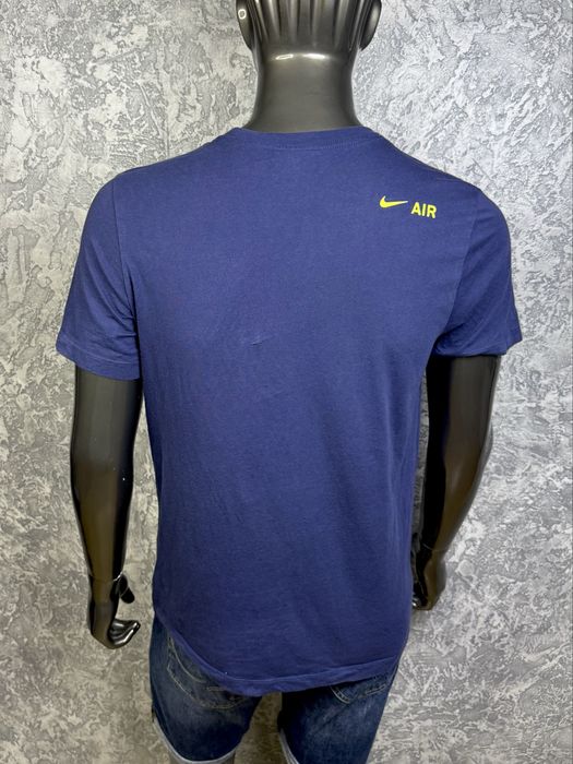 Nike Air футболка M размер спортивная синяя с принтом