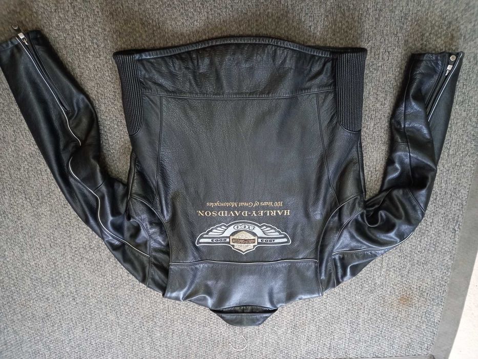 Casaco em pele Harley Davidson 100th aniversario 100 anos Tamanho L