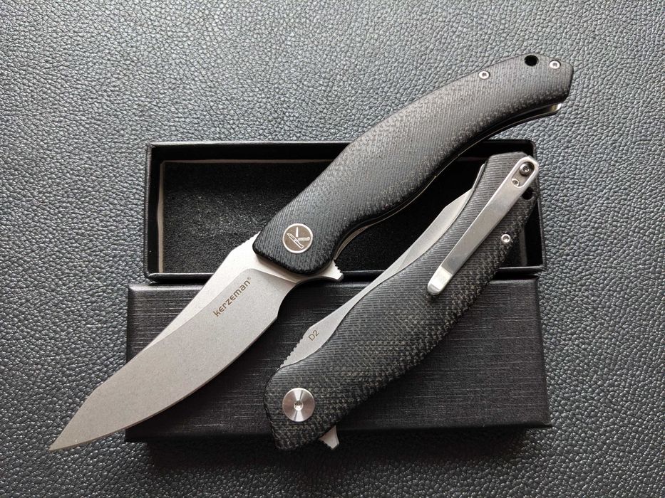 Kerzeman KZ648. Black Micarta. ніж складний. складной нож