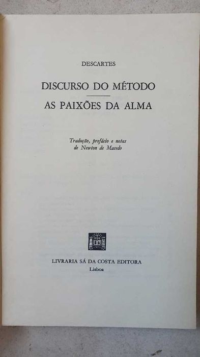 Discurso do Método-As Paixões da Alma - Descartes