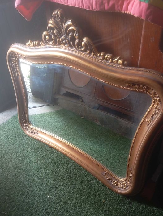 Espelho antigo talha dourada 1.10 por 90