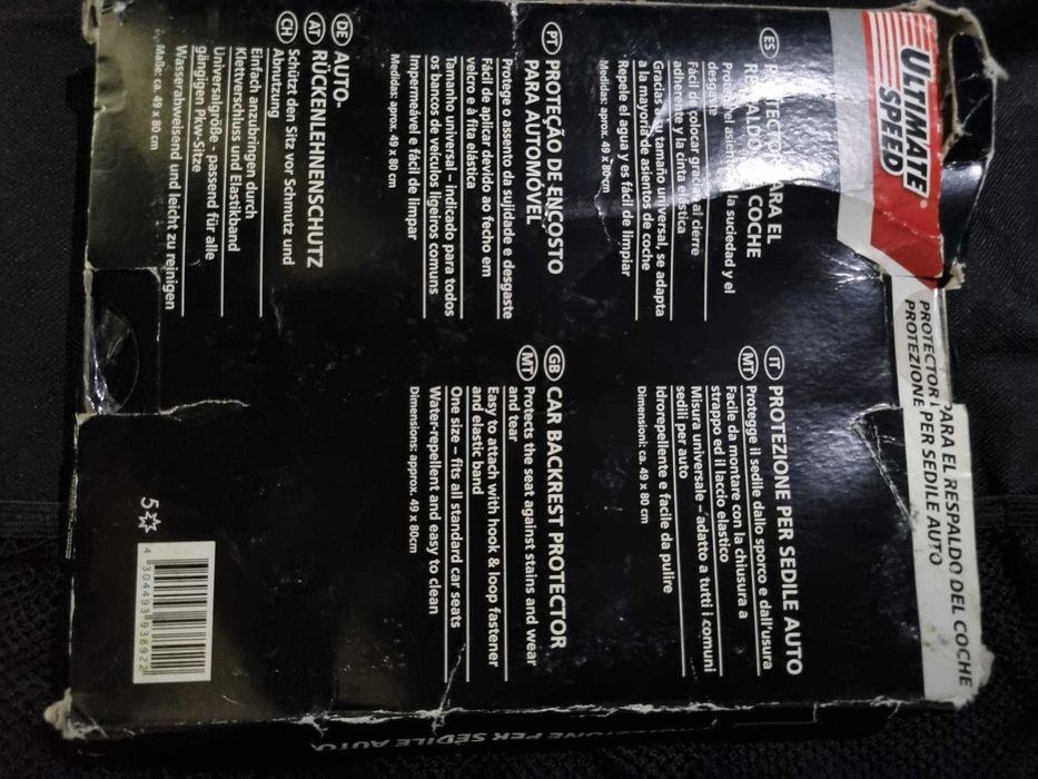 Protecção de encosto para automoveis (evita: sujidade e desgaste)