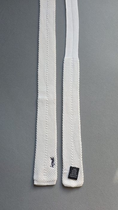 Krawat knit bawełniany YVES SAINT LAURENT
