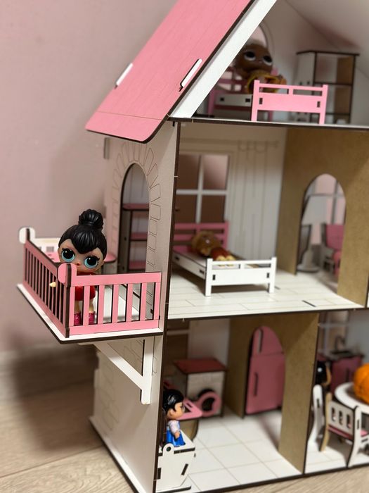 Будиночок для ляльок ЛОЛ дитячий—деревʼяний, іграшковий НОВИЙ‼️3D пазл