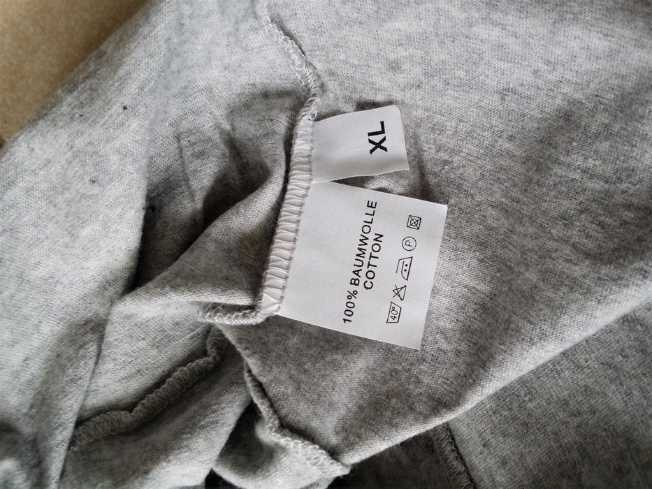 bluzka szara oversize top melanż xl koszulka basic bez rękaw dekolt łó