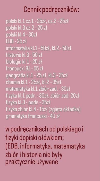 podręczniki do liceum/technikum