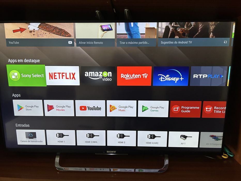 Smart TV Sony Android 4K 43  Polegadas