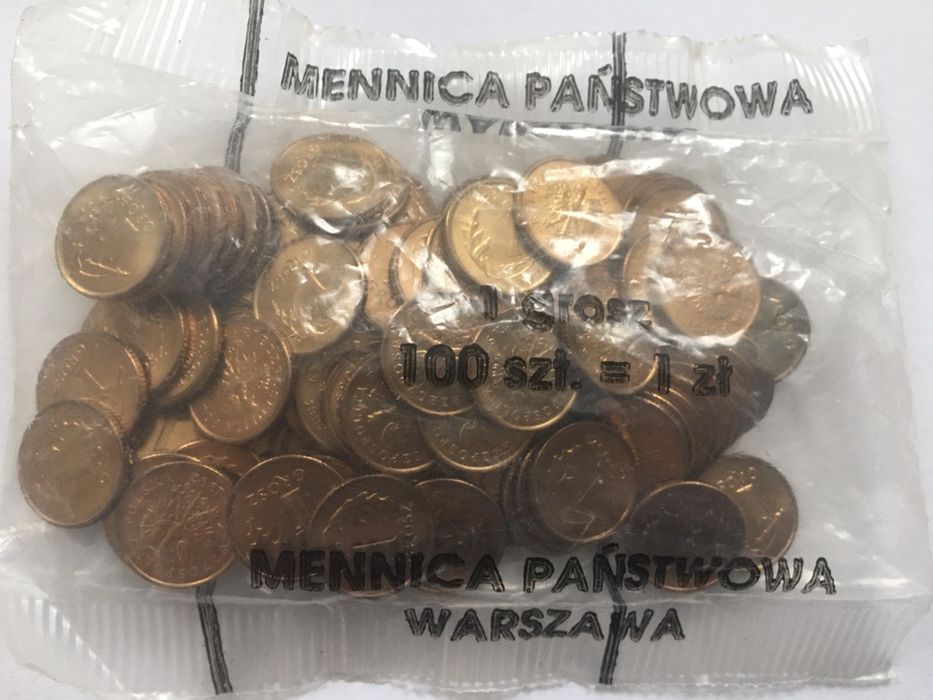 Monety**1 grosz** 1992r** 100 sztuk stan menniczy**