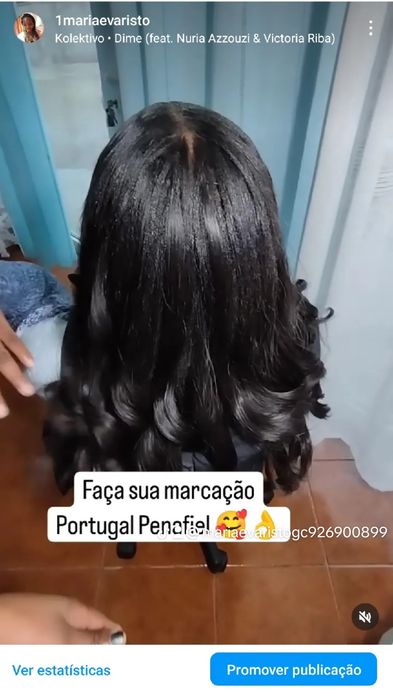 Boas tranças, e aplicação de extensões cabelo mega hair . Abragão Pena