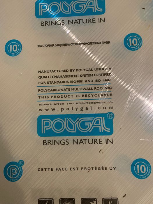 Placa policarbonato translúcida