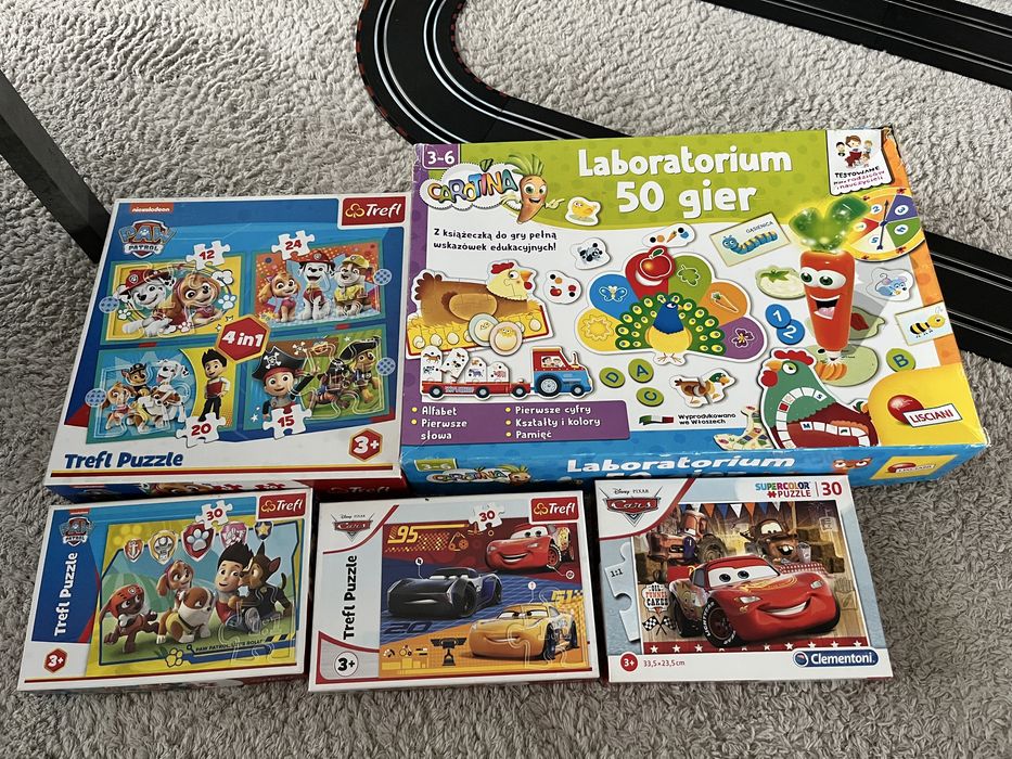 Zesatw puzzli gra labolatorium 50 gier Carotina