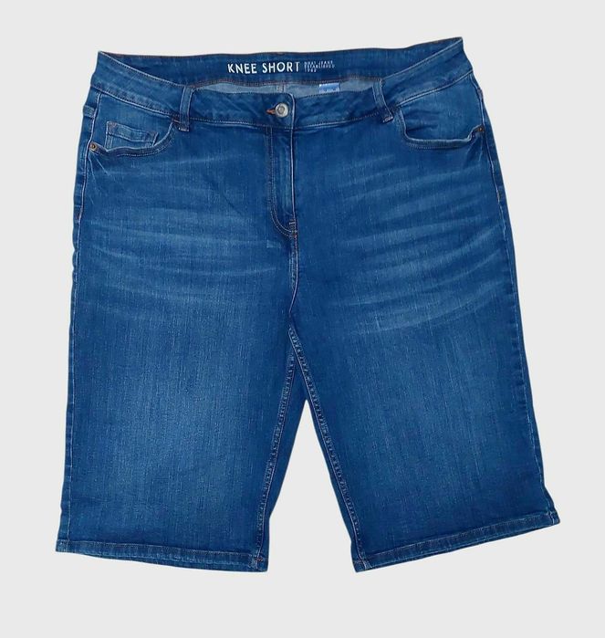 Bawełniane niebieskie spodenki jeansowe NEXT, R. 3XL