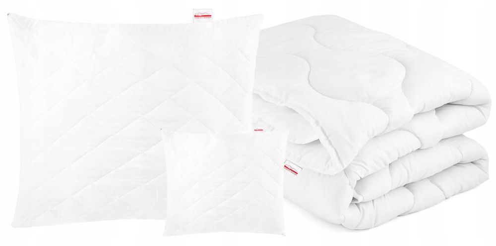 Kołdra 220x200 całoroczna poduszka 70x80i 40x40 antyalergiczna zestaw