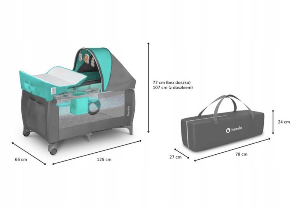 Lionelo Sven Plus łóżeczko turystyczne NOWE