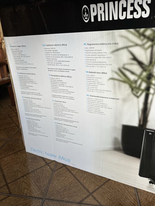 Aquecedor elétrico 2000W Princess
