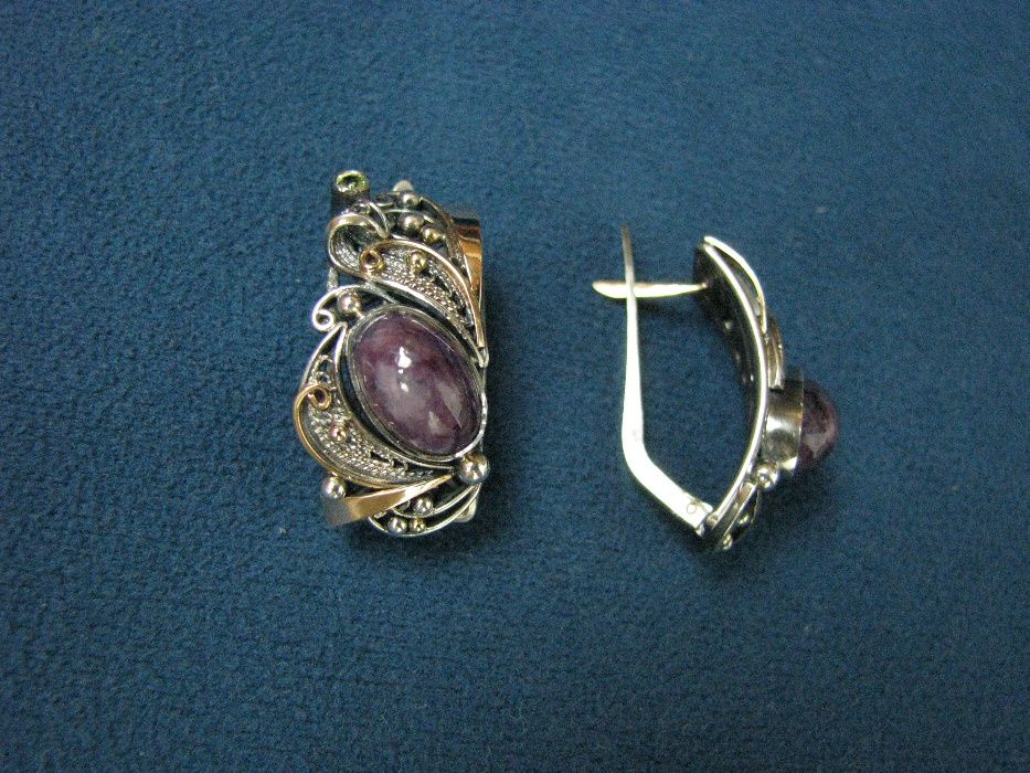 серьги, филигрань, ручная работа (handmade)